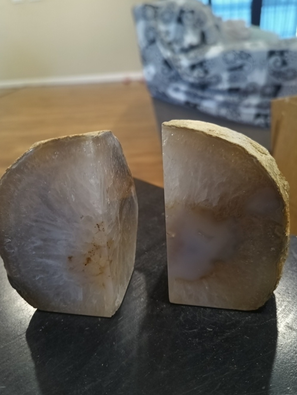 Natural Brown Agate Geode Bookends - Home Accents